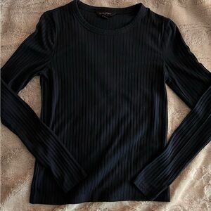 Banana Republic Silky Ribbed Crew Long Sleeve
